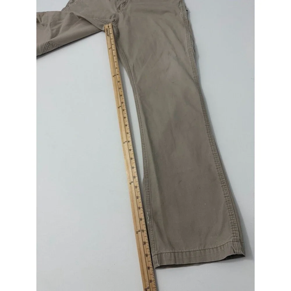Carhartt Pants Mens 30x32 Khaki Relaxed Fit Canvas Carpenter Workwear B324 FDK